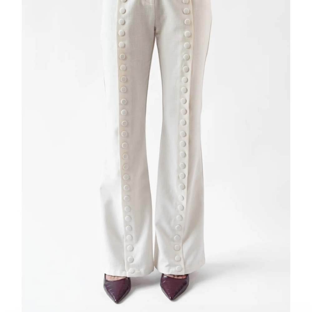 Yellow The Label Fabio Linen Snap Trousers - Picture 5 of 12